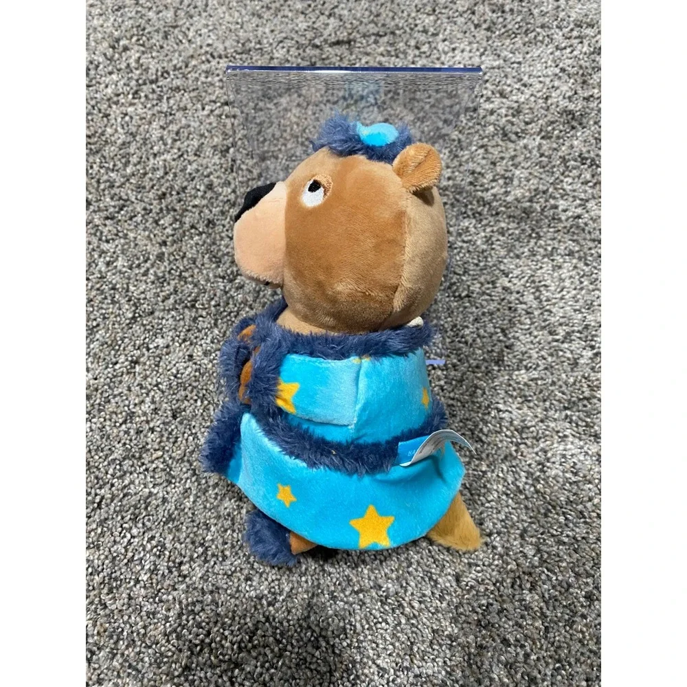 BarkBox Sleepy Otter Dog Toy Blue Starry Robe Sleep Mask Plush Squeaker 8